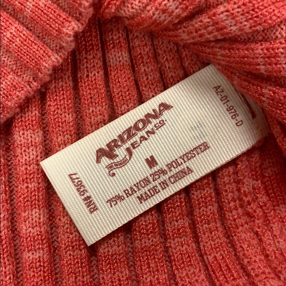 Arizona Jeans Lo sleeve coral lace-up top - Picture 4 of 5